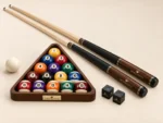 Billiards Starter Set in Black, ivory and brass — alternate photograph