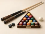 Billiards Starter Set in Black, ivory and brass — main photograph