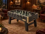 Club Foosball Table in Charcoal and brushed brass — lifestyle photograph