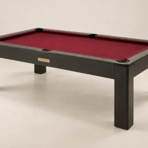 Club Tournament Pool Table in Charcoal and oxblood — alternate photograph