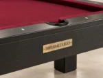 Club Tournament Pool Table in Charcoal and oxblood — detail photograph