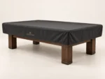 Fitted Table Cover in Charcoal textile — alternate photograph