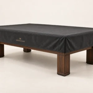 Fitted Table Cover in Charcoal textile — alternate photograph