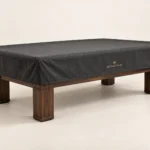Fitted Table Cover in Charcoal textile — main photograph