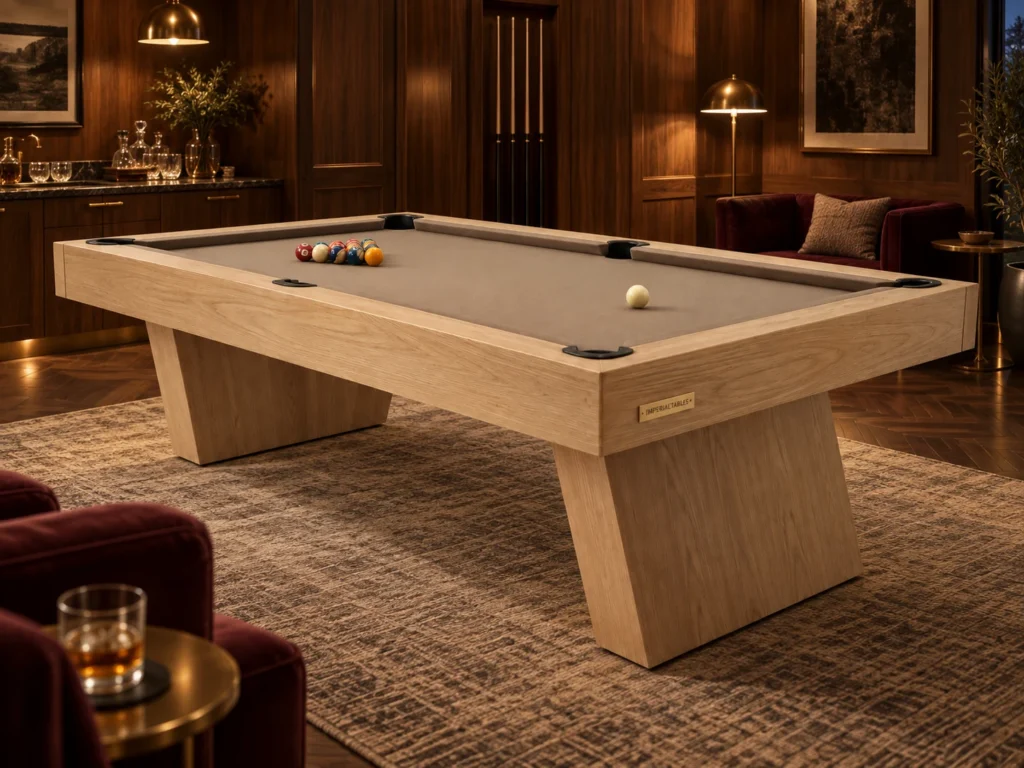 Light oak Imperialtables pool table in a contemporary room
