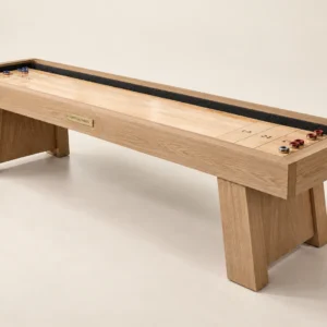 Modern 12' Shuffleboard Table in Light oak — alternate photograph