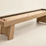 Modern 12' Shuffleboard Table in Light oak — main photograph